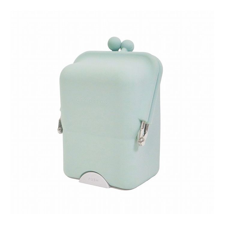 クツワ エアピタポーチ ミント AK058MT 置くだけピタッとたおれない! 空気のチカラでくっつく吸盤 ポーチ 小物トレー スマホスタンド くすみカラー かわ...