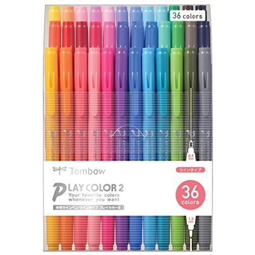 【まとめ買い3個セット】 トンボ鉛筆 プレイカラー2 36色セット 文房具 文具 水性 カラーサインペン サインペン【送料無料】