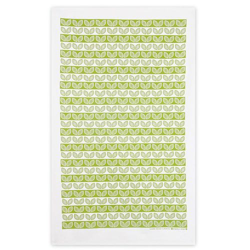 南海通商 北欧 デザイナーズ キッチンクロス 綿 リーフ グリーン(代引不可)