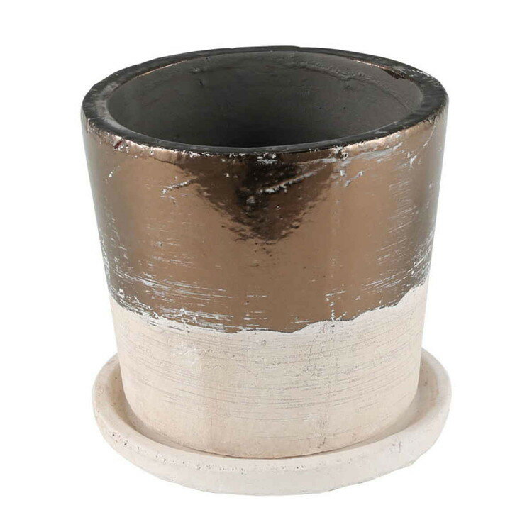 DULTON ダルトン 植木鉢 テラコッタ バイカラーポット 5号 鉢 ポット 植物 かわいい おしゃれ アメリカン ヴィンテージ感 プレゼント ギフト プチギフト(代引不可)