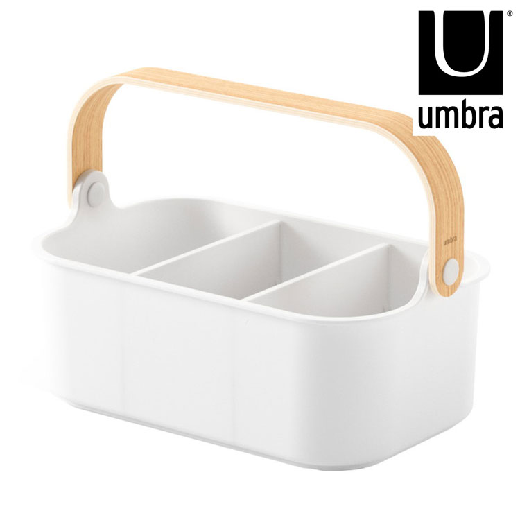 umbra アンブラ 小物収納 ベルウッド スタッカブルビン 整理 ボックス カゴ 箱 ハンドル付き ホワイト 北欧 おしゃれ 幅28cm 奥行17cm 高さ12cm(代引不可)