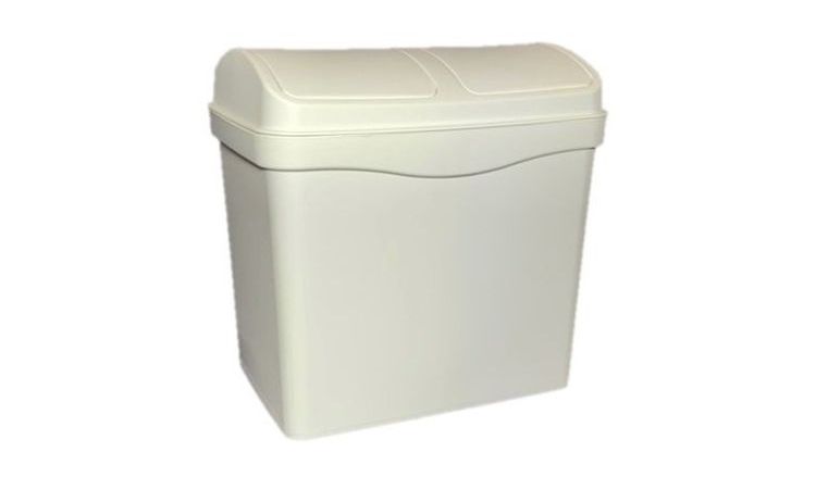 サンコープラスチック 日本製 ゴミ箱 20L 分別 ふた付き スイング式 リビング ホワイト(代引不可)【送料無料】 [2]