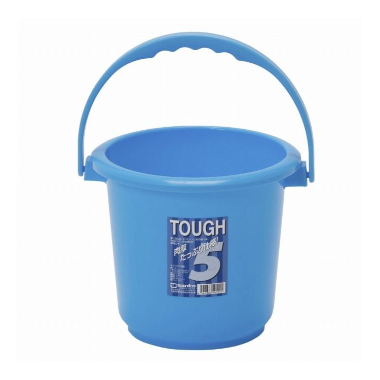 サンコープラスチック バケツ 本体 5L 目盛り付き 握りやすい ニュー タフバケツ ニュー タフバケツ 5..