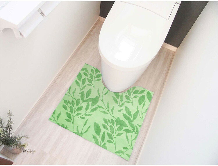 リコメン堂ホームライフ館の使い捨てトイレマット マット 15枚入り 60×55cm トイレマット マット 使い捨て トイレ マット マット グリーン オカトー(代引不可)｜アングル2