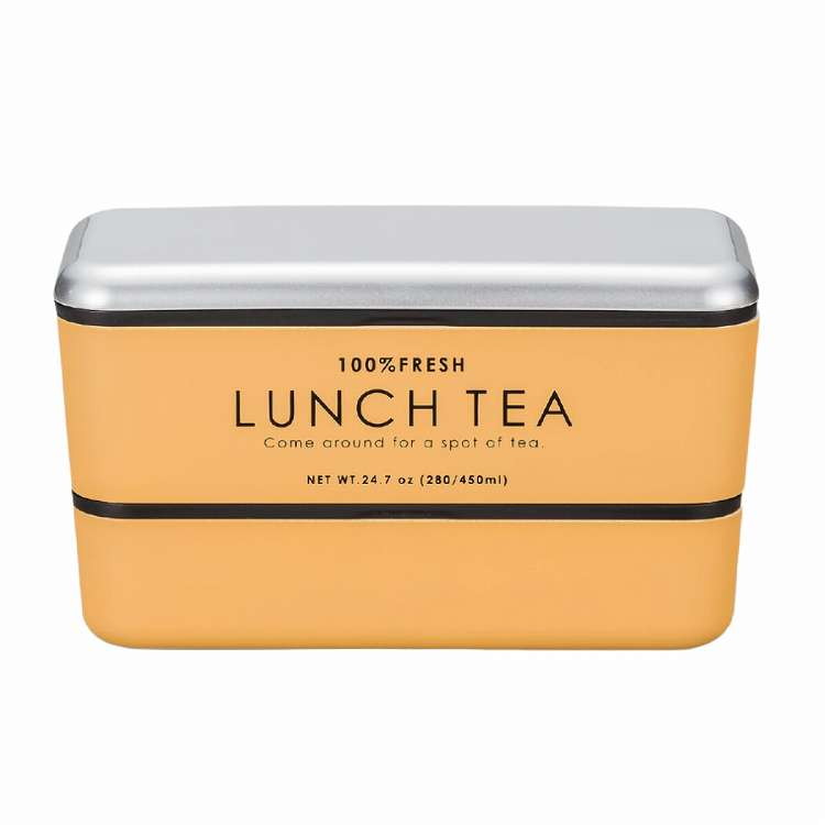 日本製 お弁当箱 2段 LUNCH TEA 長角ネストランチ 730ml ランチボックス イエロー(代引不可)