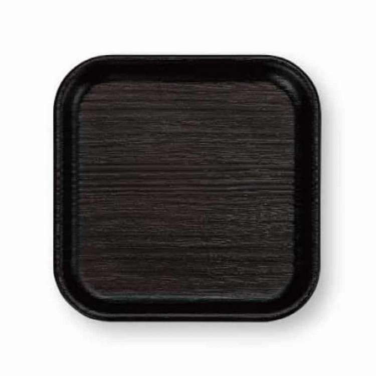 日本製 コースター 12cm Nhhome 木目調 プラスチック ダークブラウン(代引不可)