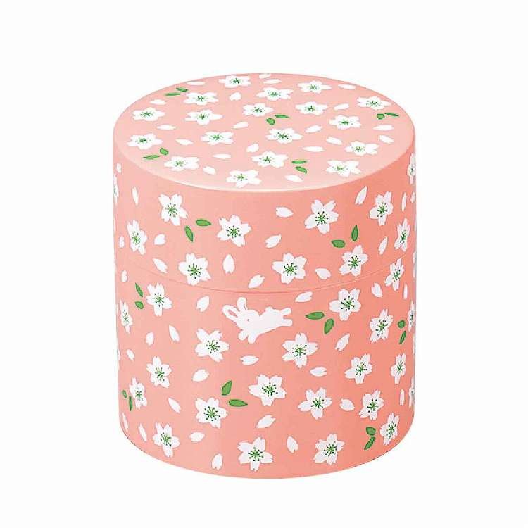 日本製 茶筒 350ml 桜うさぎ HAKOYA たつみや(代引不可)