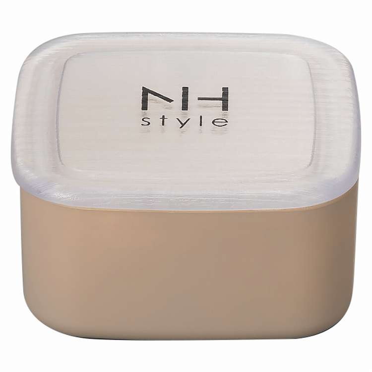 日本製 シール容器 330ml NH style角サイドケースS グレージュ(代引不可)(3.0)