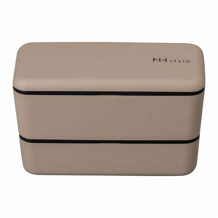 日本製 弁当箱 2段 990ml NH styleメンズネストランチ グレージュ(代引不可)