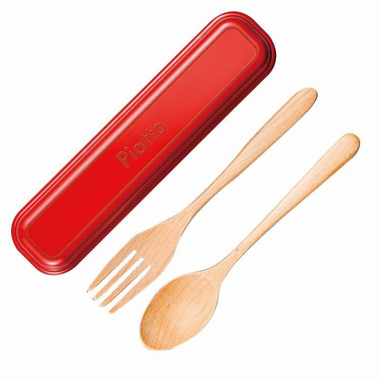 カトラリーセット 15.5cm スプーン フォーク EMカトラリーセット レッド(代引不可)