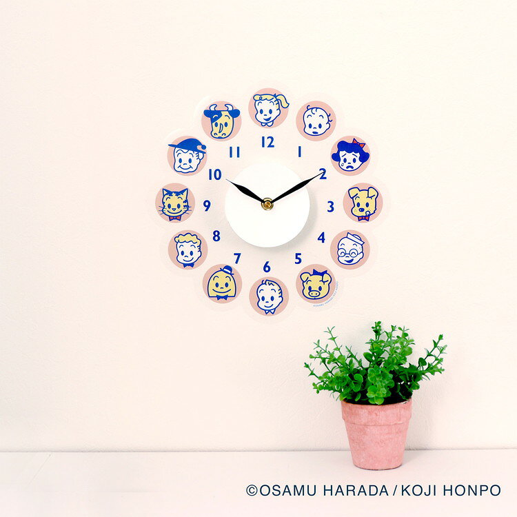 掛け時計 OSAMU GOODS ウォールクロックステッカー ピンク 東洋ケース(代引不可)【送料無料】 [2]