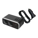カシムラ 12/24V兼用 車載用電源増設ソケット セパレートタイプ USB-Aポート/USB Type-Cポート/DCソケットX2 USB PD(Power ...