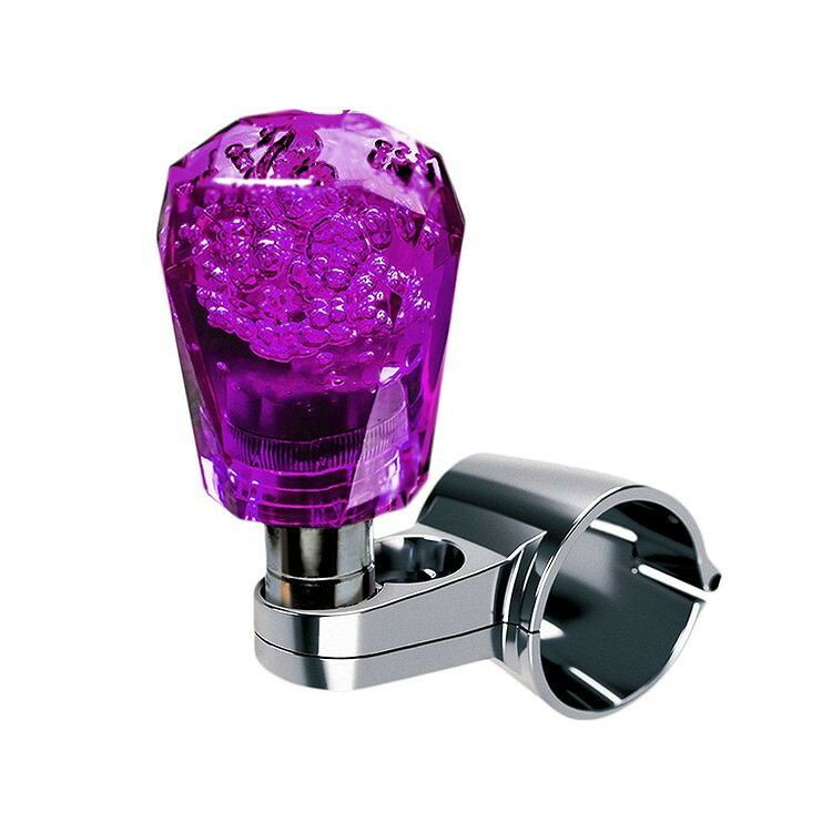 カシムラ アクリルハンドルスピンナー パープル 直径約28mm~35mmのハンドルに取付可能 NKS-129【送料無..