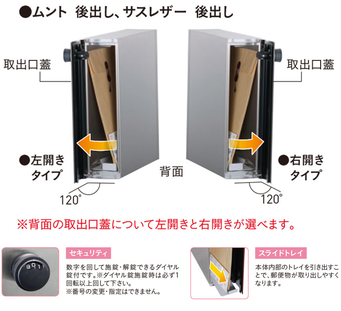 リコメン堂ホームライフ館のスタンドポスト リーダ ムント 後出し アルミシルバー(代引不可)【送料無料】｜アングル3