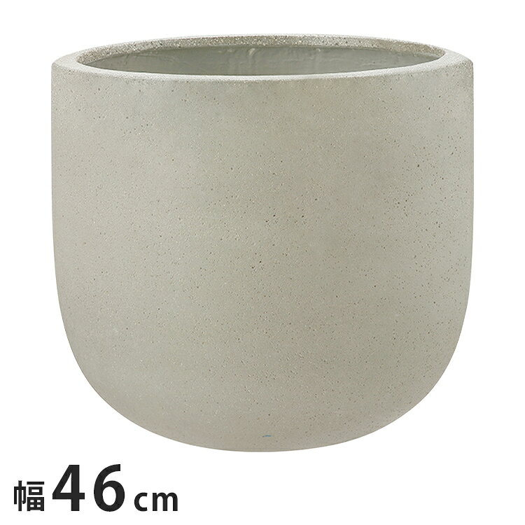 ■商品サイズ幅460(400)×高さ410mm■素材GRC（ガラス繊維強化セメント）■重量10.8kg■生産国日本■特徴質感が織りなすラフな存在感。シンプルなフォルムと荒々しいコンクリートの表情が共存。ニュートラルな雰囲気が植物を引き立てます。■備考土容量36L【代引きについて】こちらの商品は、代引きでの出荷は受け付けておりません。【送料について】北海道、沖縄、離島は送料を頂きます。ユニソン コーディル プランターシリンダー型 ブラック 幅39cmシリンダー型 グレー 幅39cmUポット型 ブラック 幅46cmUポット型 グレー 幅46cm