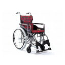 カワムラサイクル モダンAstyle 背固定自走用 KMD-A22-40S-M 赤チェック(A10) 座幅40-前座43cm 車いす 車椅子 車イス キャリー 車 移動 介護 補助(代引不可)【送料無料】(4)