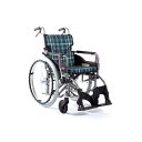 カワムラサイクル モダンAstyle 背折れ自走用 KMD-A22-40-M 緑チェック(A9) 座幅40-前座43cm 車いす 車椅子 車イス キャリー 車 移動 介護 補助(代引不可)【送料無料】