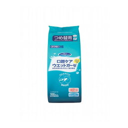 川本産業 マウスピュア口腔ケアウェットガーゼ 詰替 100枚 03910245100