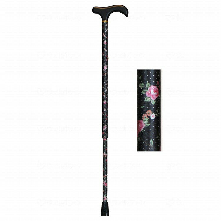 落ち着いた上品な花柄です。木製グリップで握りやすい。材質○握り：木製○支柱：アルミ規格：1本規格詳細○サイズ：長さ72〜95cm（2.5cmピッチ10段階）○グリップ長さ：12cm○パイプ径：（手元）19mm、（杖先）16mm生産国：台湾メーカー：瀬川商店※メーカーの都合によりパッケージ、内容等が変更される場合がございます。当店はメーカーコード（JANコード）で管理をしている為それに伴う返品、返金等の対応は受け付けておりませんのでご了承の上お買い求めください。【代引きについて】こちらの商品は、代引きでの出荷は受け付けておりません。【送料について】北海道、四国、九州は別途送料を頂きます。【配送について】沖縄、離島は配送できません。予めご了承ください。