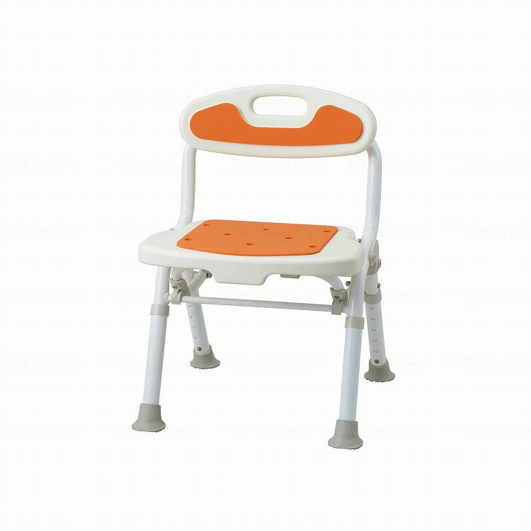 サテライト 福浴 折たたみコンパクトシャワーチェア オレンジ(代引不可)【送料無料】