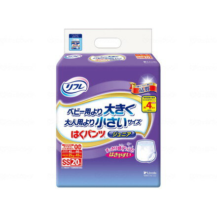 ※当店は介護保険の指定事業者（特定福祉用具販売事業者）ではございません。介護保険でのご購入はできませんので予めご了承ください。メーカー名：リブドゥ〇介助があれば歩ける、立てる、座れるという方のための介護用パンツ(おむつ)です。〇ベビー用より大きく大人用より小さいサイズ。〇薄型長時間安心パンツ。〇ウエスト部分が軽い力でぐーんと伸びて上げ下げカンタン。〇お腹まわりはしめつけないのにやさしく体にフィットし、ズレを防止。〇ふんわり柔軟仕上げでお肌にやさしい肌ざわり。〇うす型吸収体と股下すっきりカットでゴワゴワせず動きやすい。〇安心のおしっこ約4回分吸収。(1回の排尿量150mLとして)〇横モレ防止ギャザーが足まわりにフィット〇表面材・・・ポリオレフィン系不織布〇吸収材・・・綿状パルプ、吸水紙、高分子吸水材〇防水材・・・ポリオレフィン系フィルム〇伸縮材・・・ポリウレタン糸〇結合材・・・スチレン系エラストマーなど規格：〇ウエストサイズ・・・45cm-60cm〇体重の目安・・・25-45kg　※数値はあくまでも目安となります〇吸収回数の目安・・・1回の排尿量150mLとして約4回分重量：0.55生産国：日本【代引きについて】こちらの商品は、代引きでの出荷は受け付けておりません。【送料について】北海道、沖縄、離島は送料を頂きます。