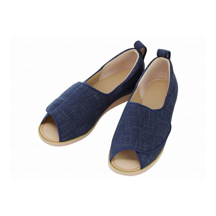 徳武産業 オープン和(なごみ) 紺 左4L 右5L 1026(代引不可)【送料無料】