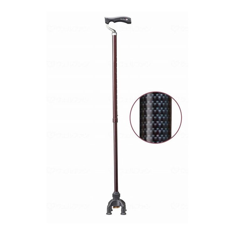 ユーバ産業 四点前後可動固定式 2ウェイステッキ/ダークグレー/- ダークグレー - TW-0128 374965_1453_..