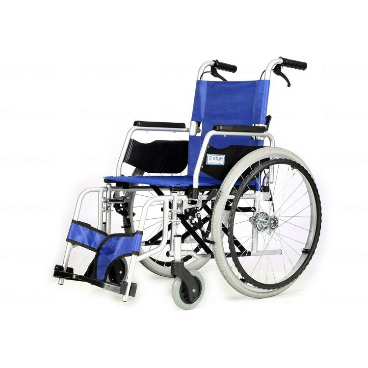 楽天リコメン堂ホームライフ館ジーピー G style車いす 高機能自走型/ブルー/- J-301 ブルー 1台（代引不可）【送料無料】