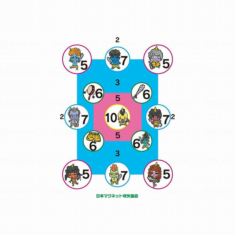 日本マグネット吹矢協会 的のみ(マグネットシート)/No.3鬼家族/A 4 No.3鬼家族 A 4 951011 5987 15933 ..