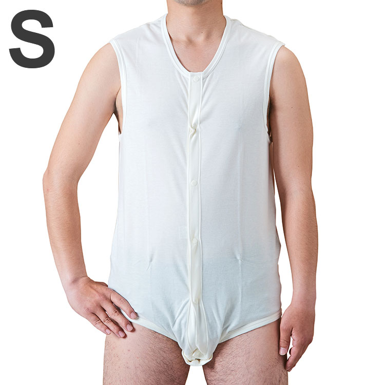 神戸生絲 紳士・婦人共用前開き袖なしボディシャツ No.114 921371 720 S(代引不可)【送料無料】