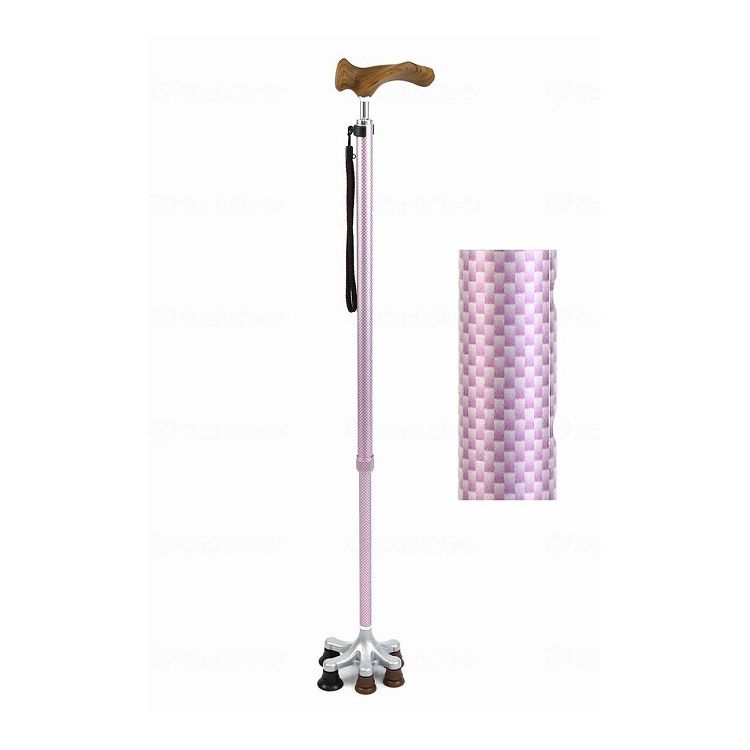 アシストインターナショナル 新型アシストスーパー多点杖/ピンク/- ピンク AJ402 353033_120_-(代引不..