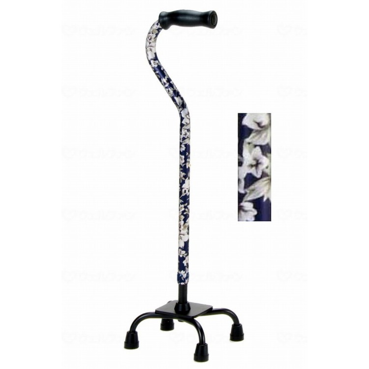 マキテック アルミ製4点支柱杖 50シリーズ/青花柄/-(代引不可)【送料無料】