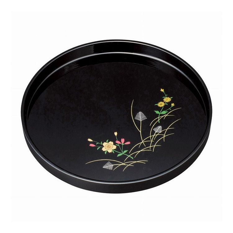 紀州塗 あきしの 丸盆 2014-15(代引不可)【送料無料】