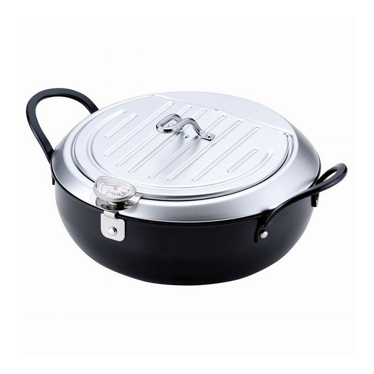 燕三条発いいもの小路IH対応鉄製蓋付天ぷら鍋24cm TM-9090(代引不可)【送料無料】