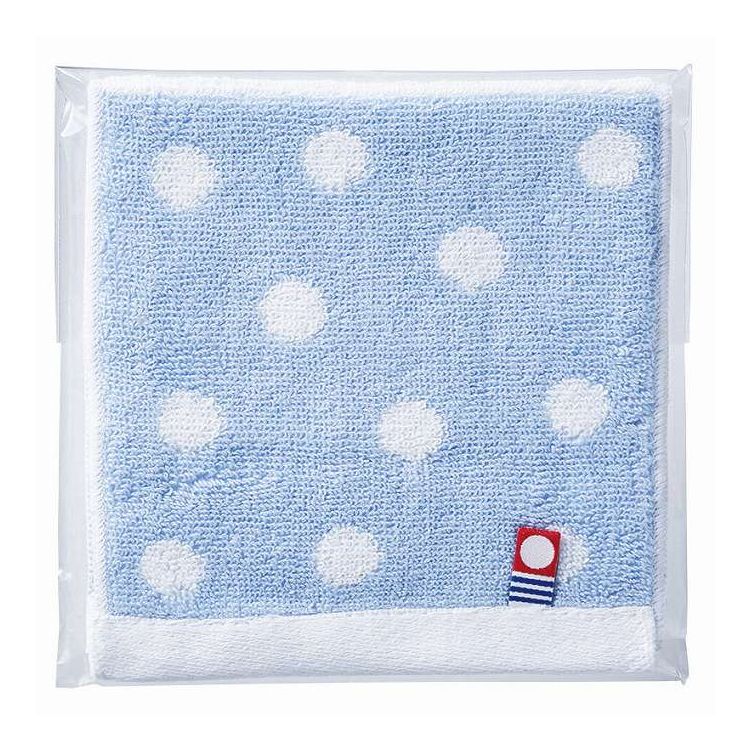 Mini Towels - 今治ドット ポケットタオルハンカチ 袋入 ブルー DP-04-BL プレゼント ギフト お祝い(代引不可)【送料無料】