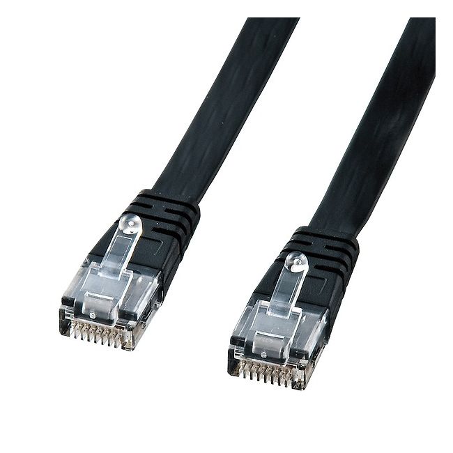 【商品詳細】厚さ1.4mmの超薄さで楽々配線。しかも1000BASE-T対応！●伝送速度1000Mbps（1Gbps）を実現したEthernet規格、エンハンスドカテゴリ5（1000BASE-T）に適合したフラットタイプのケーブルです。●厚...