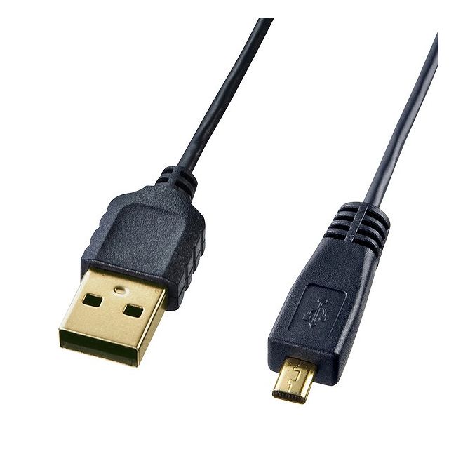 Cable - サンワサプライ 極細ミニUSBケーブル(ミニBタイプ) KU-SLAMB805(代引不可)