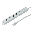 サンワサプライ 工事物件タップ(6個口・1m) TAP-KE6-1(代引不可)【送料無料】