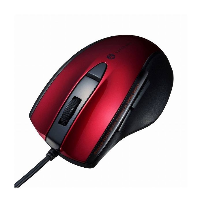 サンワサプライ 静音有線ブルーLEDマウス(5ボタン) MA-BL168R(代引不可)