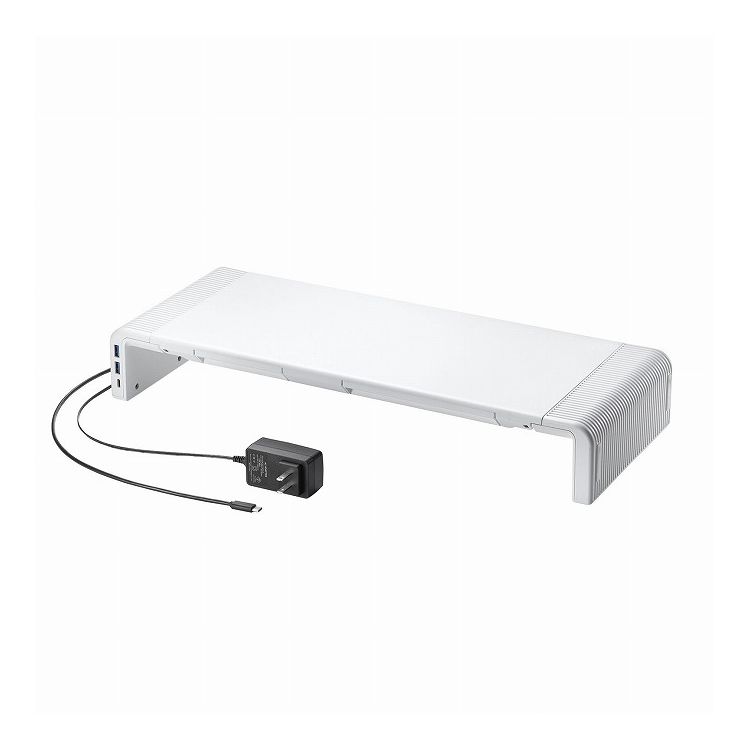 サンワサプライ USB Type-C接続ハブ付き机上ラック MR-LC210CHW(代引不可)【送料無料】