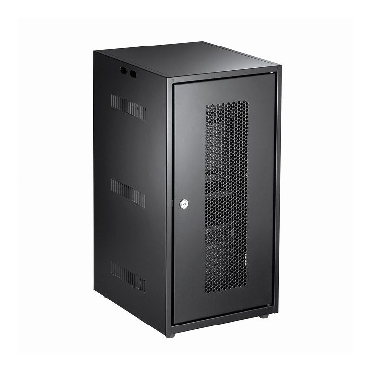 サンワサプライ 【メーカー直送】 機器収納ボックス 収納 鍵 キー 通気 ケーブル口 ブラック 黒 オフィス アジャスター CP-KBOX7BK(代引不可)【送料無料】
