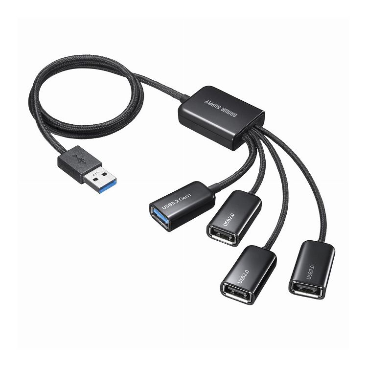 TTvC y[J[z USB3.2 Gen1+USB2.0 R{nu 4|[g USB p\R bVP[u PC USB-3H436BK(s)yz