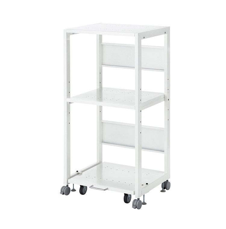サンワサプライ 高耐荷重プリンタラック(W600) プリンタースタンド プリンター ぐらつき防止 バックパネル ノックダウン組立式 ホワイト 白 5段階設定 LPS-T121H 【メーカー直送】(代引不可)【送料無料】 [2]