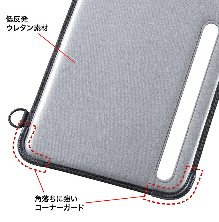 サンワサプライ ショルダーベルト付き13インチタブレットPCケース(耐衝撃・防塵・防滴タイプ) ケース タブレット パソコン PC ハンドルベルト 名刺ポケット 角補強パーツ PDA-TAB18N 【メーカー直送】(代引不可)【送料無料】 rcmdva-13701540 リコメン堂ホームライフ館 サンプル画像3