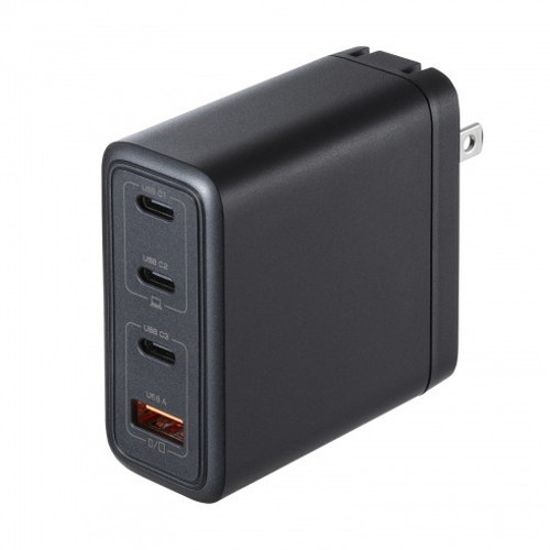 サンワサプライ USB PD対応AC充電器(PD100W・C×3+A×1) ACA-PD104BK(代引不可)【送料無料】 サンワサプライ USB PD対応AC充電器(PD100W・C×3+A×1) ACA-PD104BK(代引不可)【送料無料】
