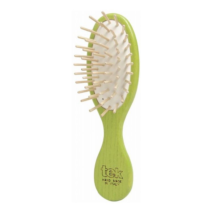 Rakuten - TEKブラシ カラリオミニ ライトグリーン ヘアブラシ ヘアケア 木製ピン イタリア製 職人 手作り ハンドメイド おしゃれ かわいい スカルプケア(代引不可)【送料無料】