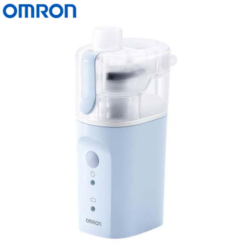 オムロン ハンディ吸入器 NE-S20 ライトブルー 携帯用 持ち運び コンパクト 小型 ミスト 水道水 鼻詰まり 鼻炎 はな 喉 のど 乾燥対策 加湿 喉ケア 家庭用 吸入機 OMRON【送料無料】