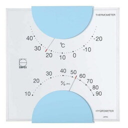 EMPEX (エンペックス) 温度・湿度計 エルム 温度・湿度計 壁掛用 LV-4906 ライトブルー