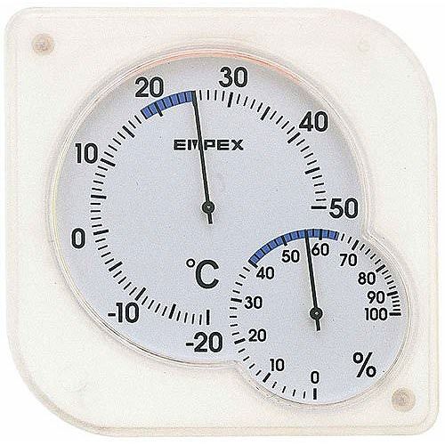 EMPEX (エンペックス) 温度・湿度計 シュクレmidi 置き掛け兼用 TM-5601 クリアホワイト EMPEX (エンペックス) 温度・湿度計 シュクレmidi 置き掛け兼用 TM-5601 クリアホワイト