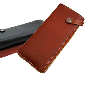 B, C, D, G, J, L, S, T, Z - Maturi マトゥーリ 栃木レザー×ボンテッドレザー 革 L字ファスナー 長財布 MR-035 茶【送料無料】